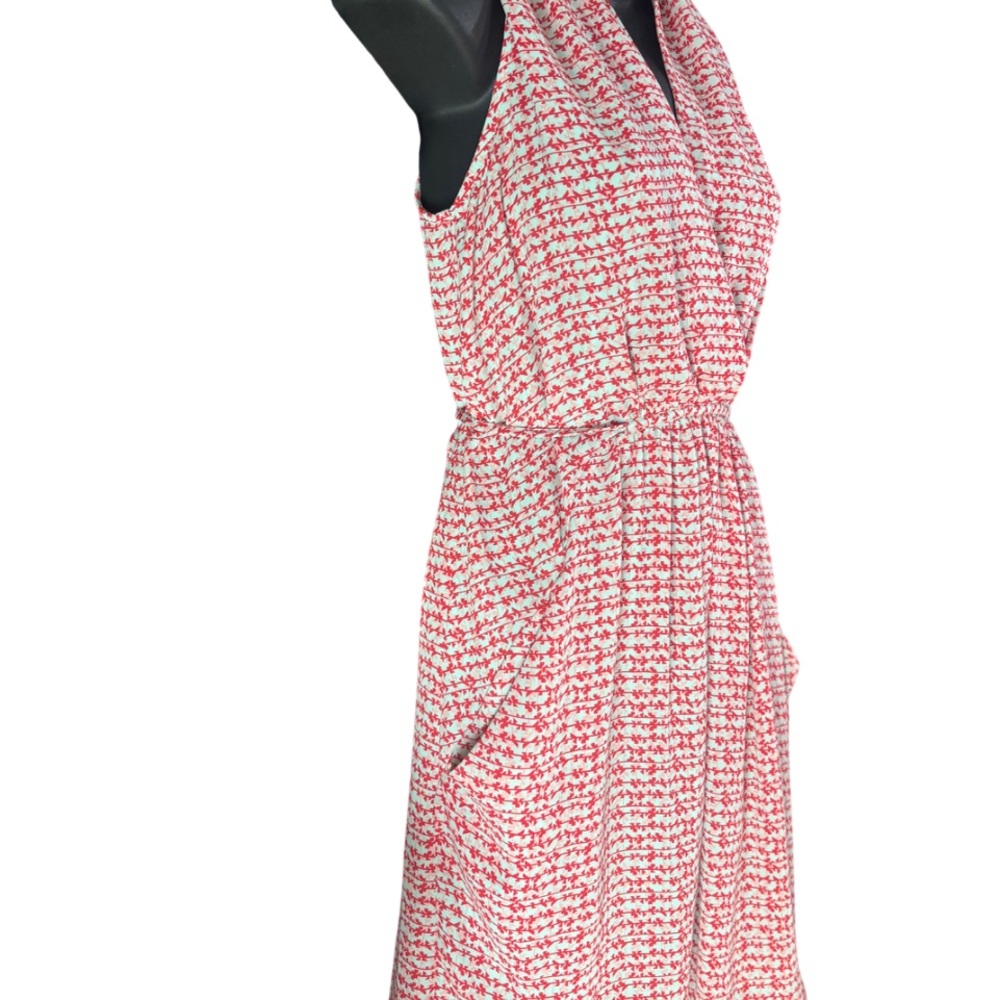 Nwt sleeveless dress deep V-neckline and an elasticized waist xs d2 - Picture 4 of 11
